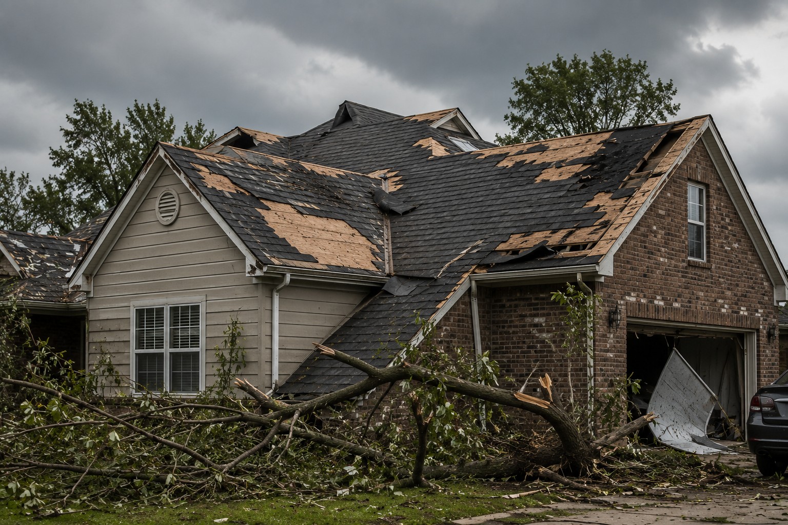 Storm Damaged Roof Repair